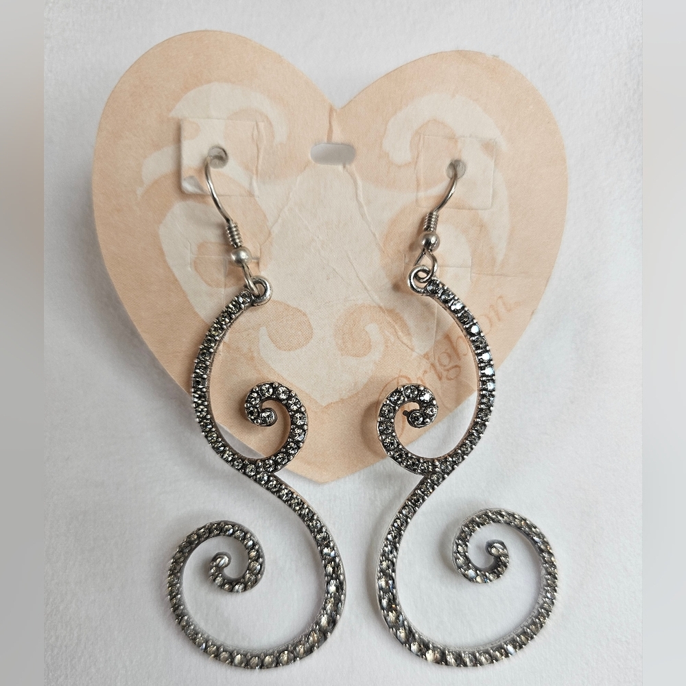 Retired Brighton Collectibles Jewelry Sea Of Love Crystal French Wire Earrings